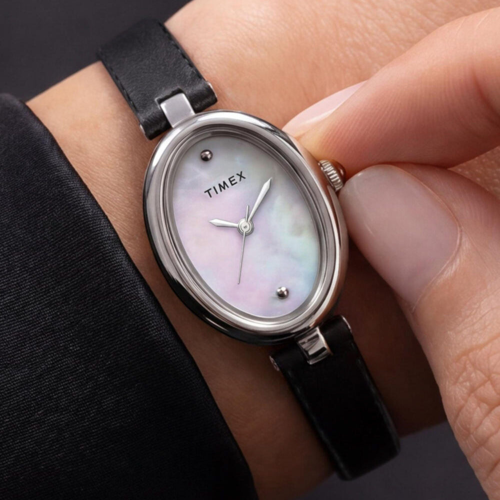 Cavatina® Luxe 22mm Leather Strap Watch
