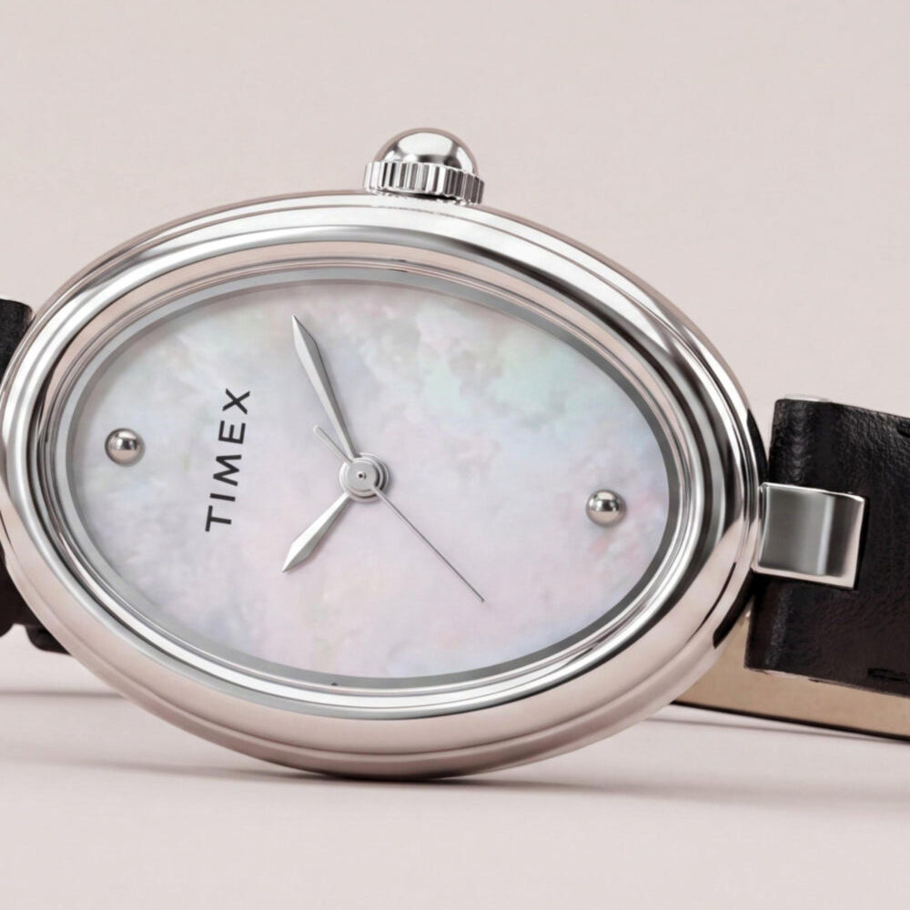 Cavatina® Luxe 22mm Leather Strap Watch