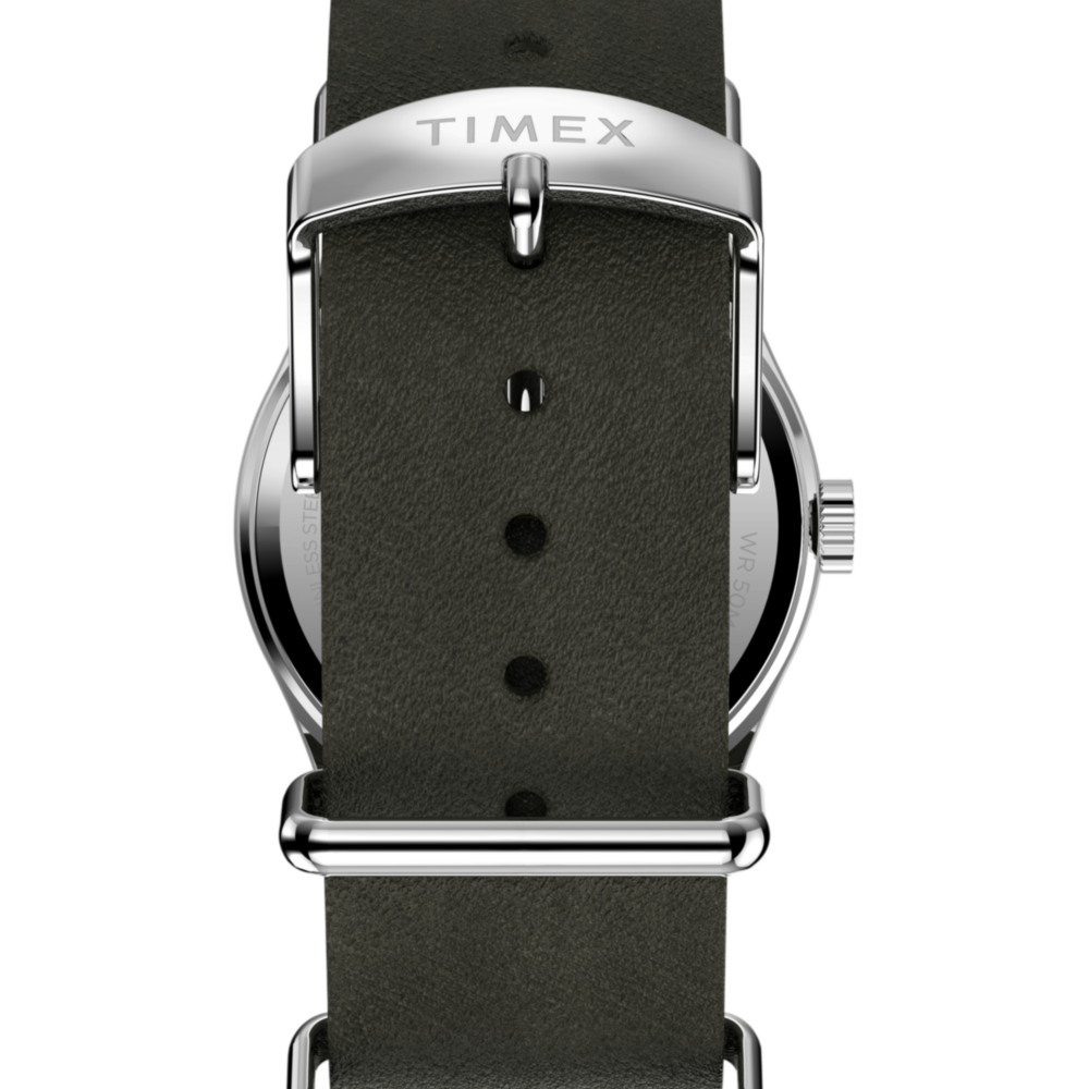 Timex Weekender® New England 34mm Leather Strap Watch