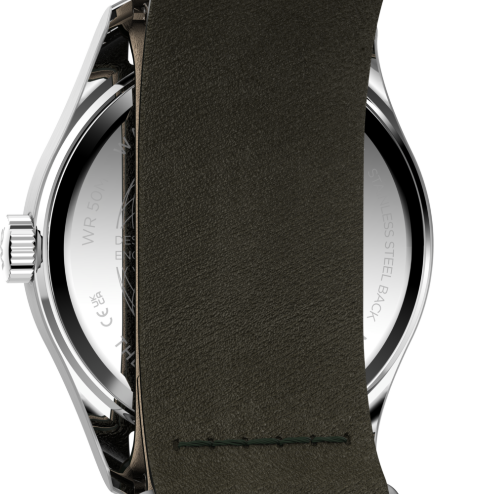 Timex Weekender® New England 34mm Leather Strap Watch