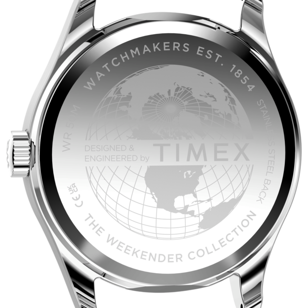 Timex Weekender® New England 34mm Leather Strap Watch