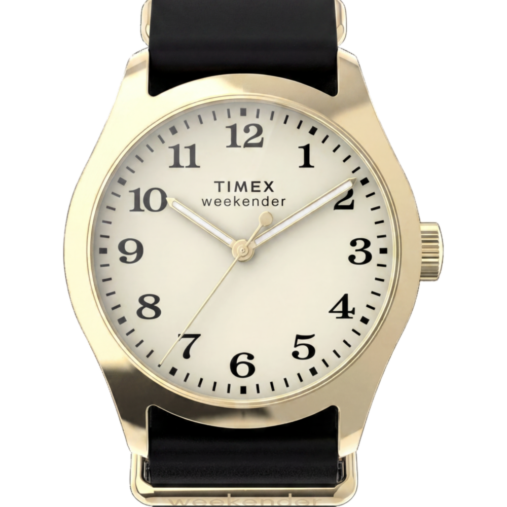 Timex Weekender® New England 34mm Leather Strap Watch