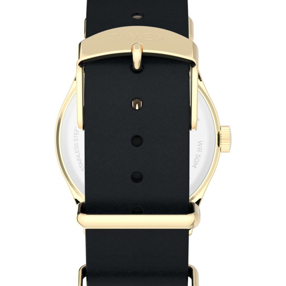 Timex Weekender® New England 34mm Leather Strap Watch
