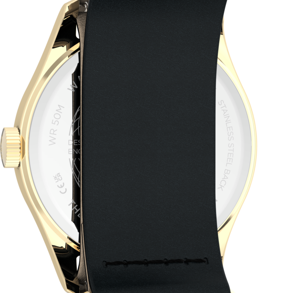 Timex Weekender® New England 34mm Leather Strap Watch