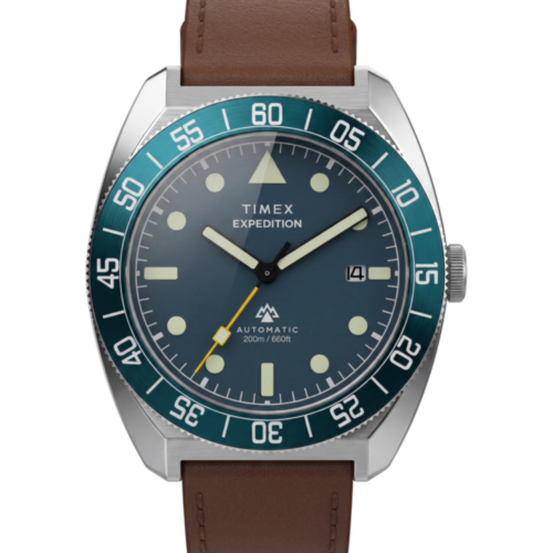 Expedition® Pioneer Automatic 41mm Leather Strap Watch