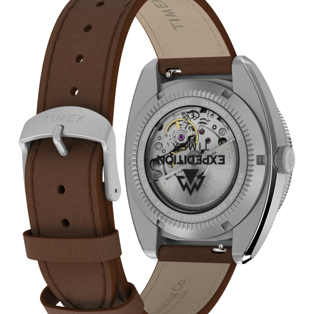 Expedition® Pioneer Automatic 41mm Leather Strap Watch
