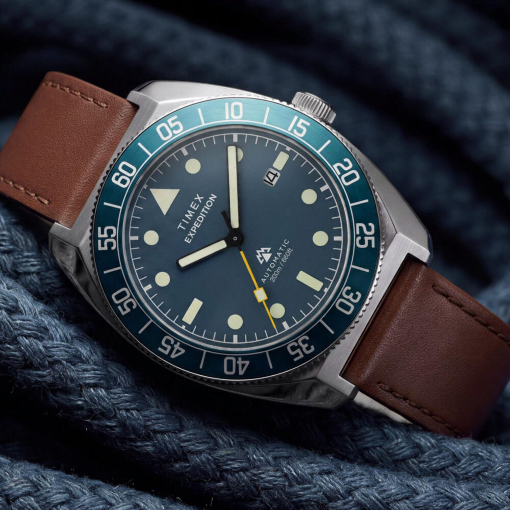 Expedition® Pioneer Automatic 41mm Leather Strap Watch