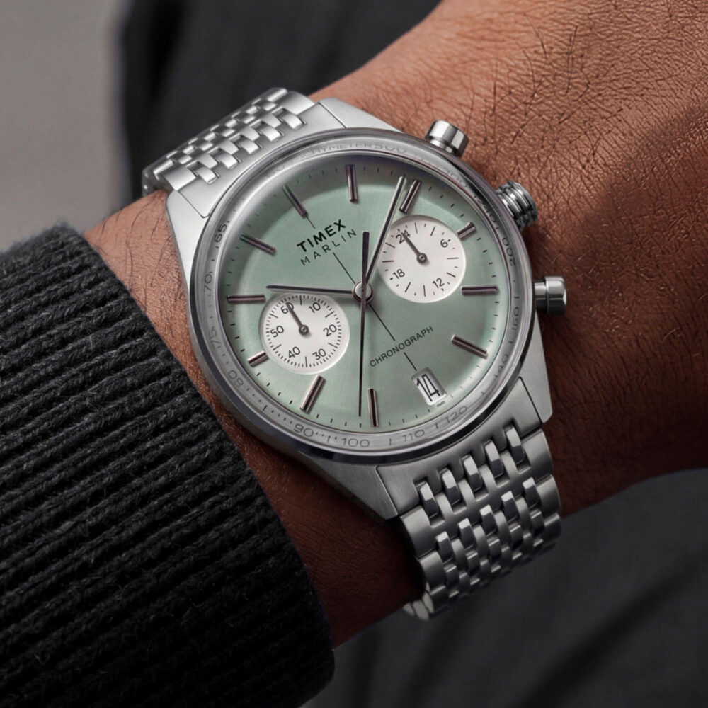 Marlin® Jet Chronograph 40mm Stainless Steel Bracelet Watch