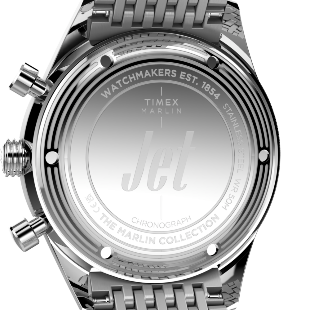 Marlin® Jet Chronograph 40mm Stainless Steel Bracelet Watch