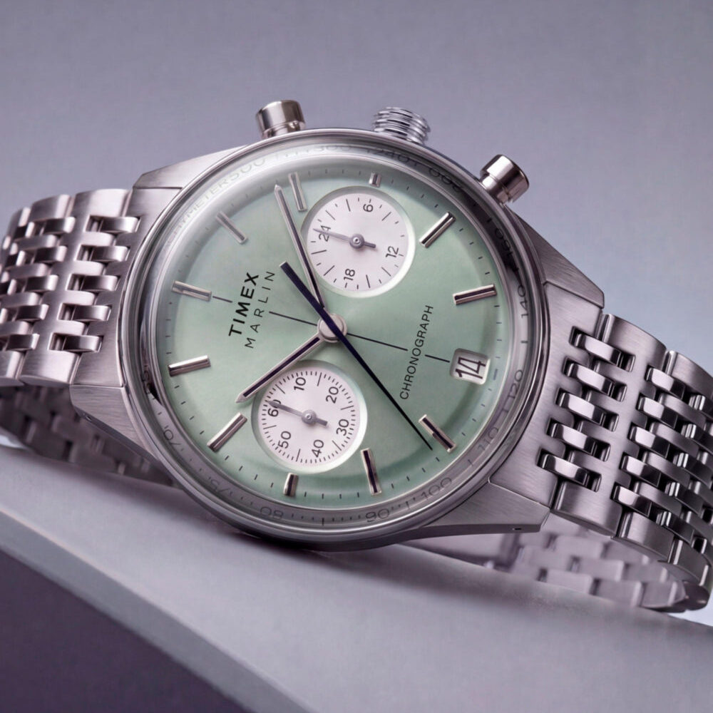 Marlin® Jet Chronograph 40mm Stainless Steel Bracelet Watch