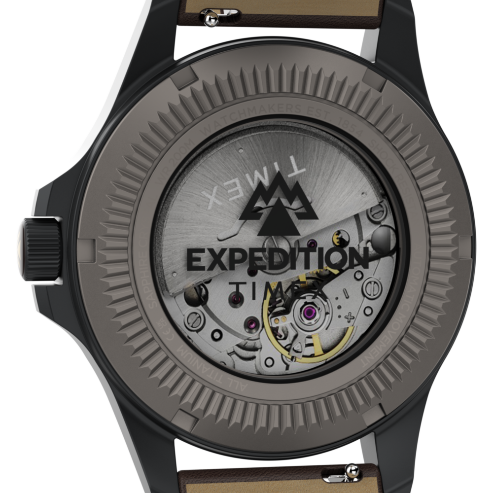 Expedition® Field Post Titanium Automatic 41mm Leather Strap Watch