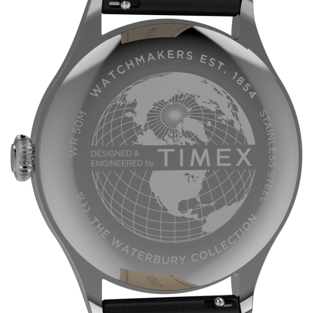 Waterbury Classic Sub-Second 39mm Leather Strap Watch