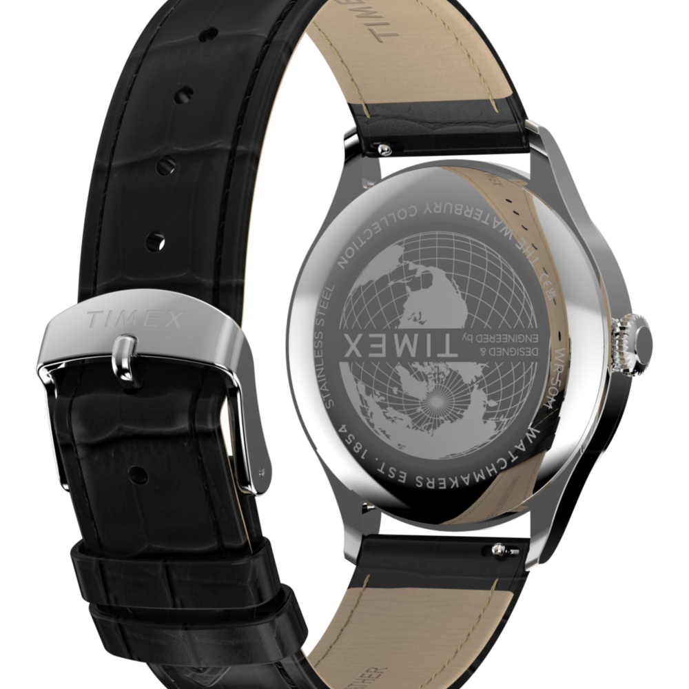 Waterbury Classic Sub-Second 39mm Leather Strap Watch