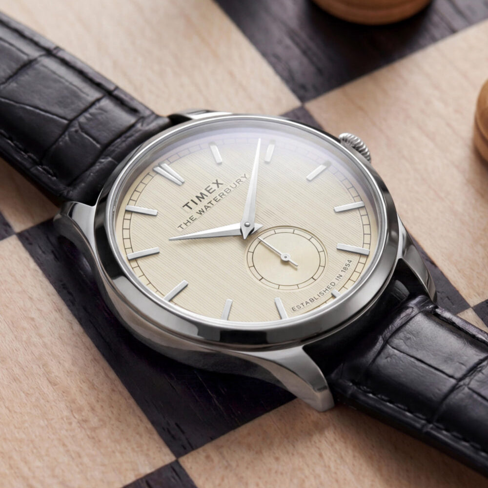 Waterbury Classic Sub-Second 39mm Leather Strap Watch