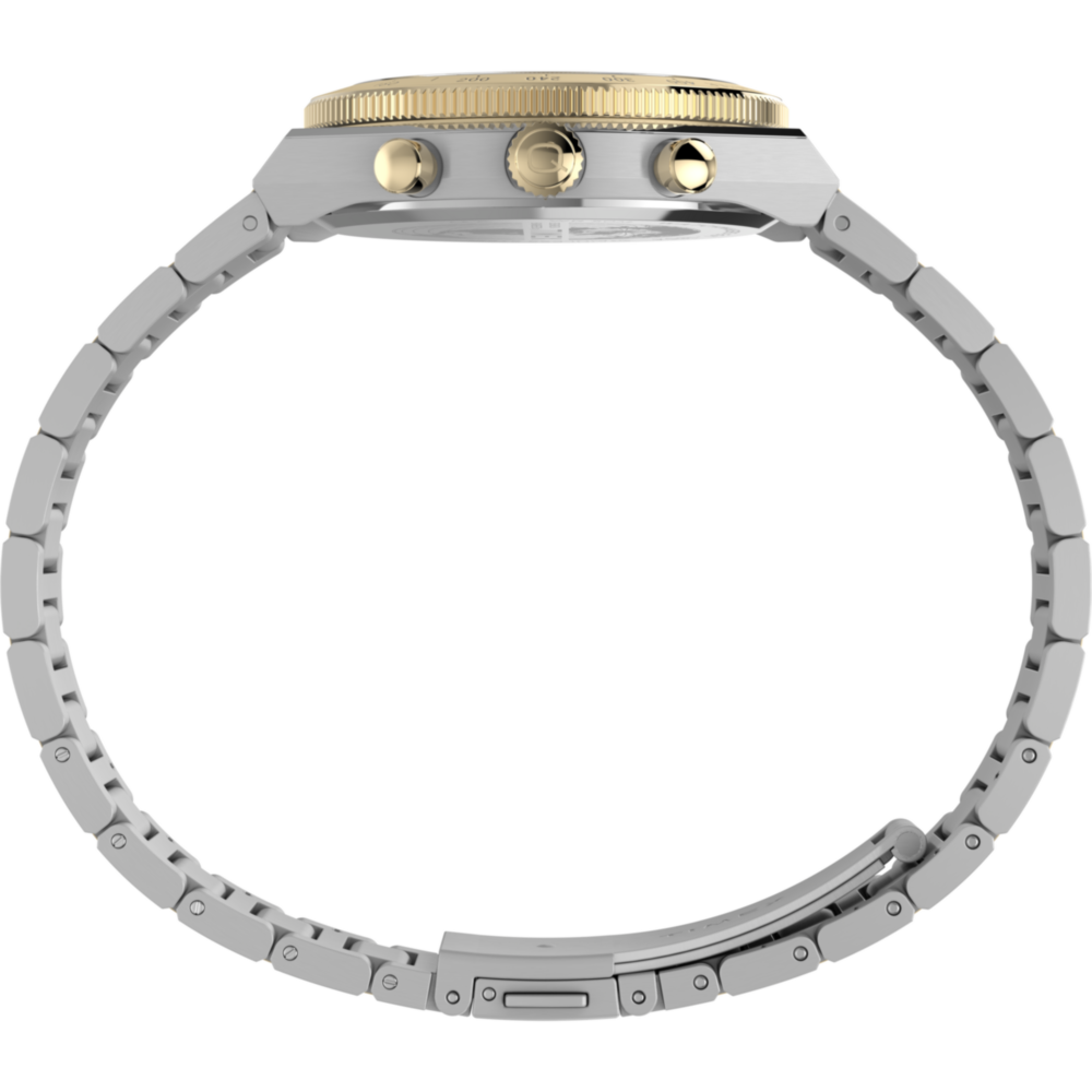 Q Timex Continental Chronograph 36mm Stainless Steel Bracelet Watch