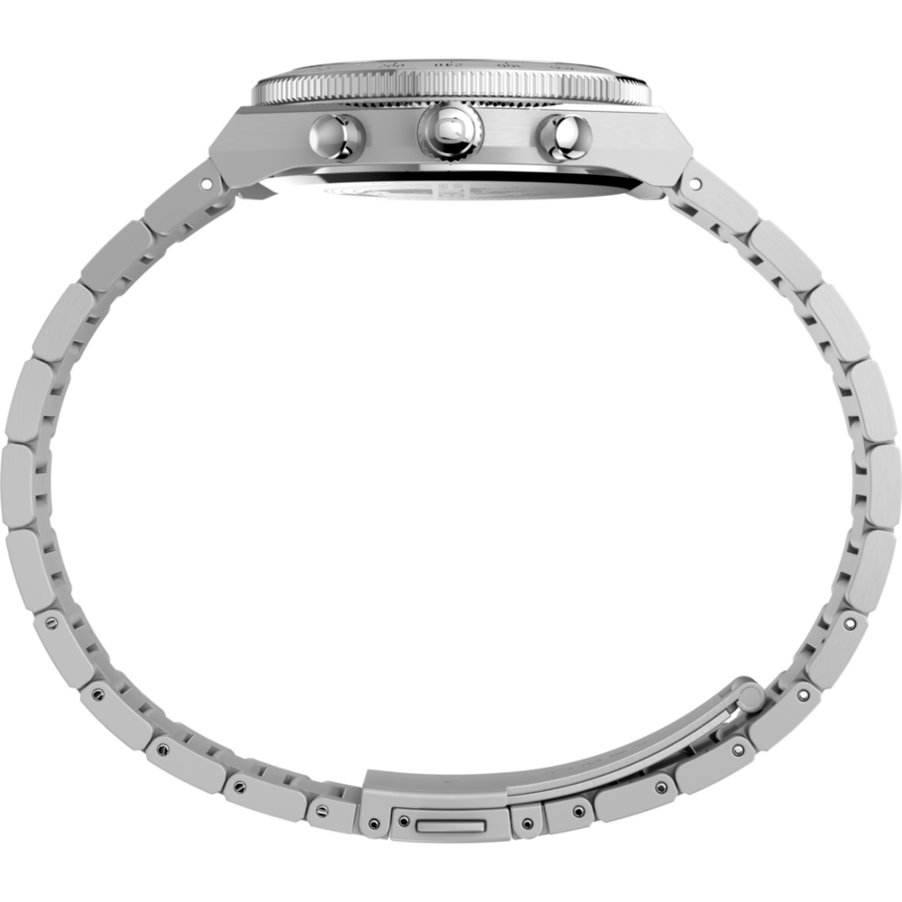 Q Timex Continental Chronograph 36mm Stainless Steel Bracelet Watch