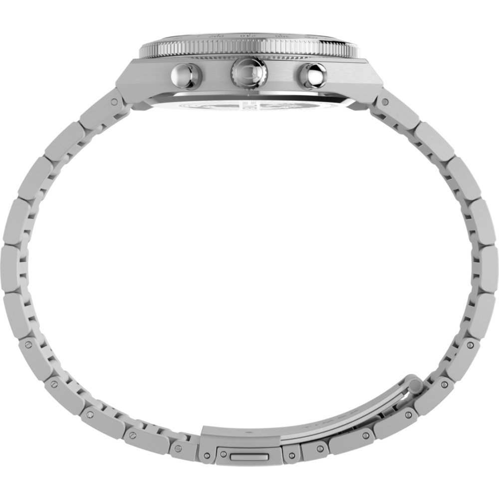 Q Timex Continental Chronograph 36mm Stainless Steel Bracelet Watch