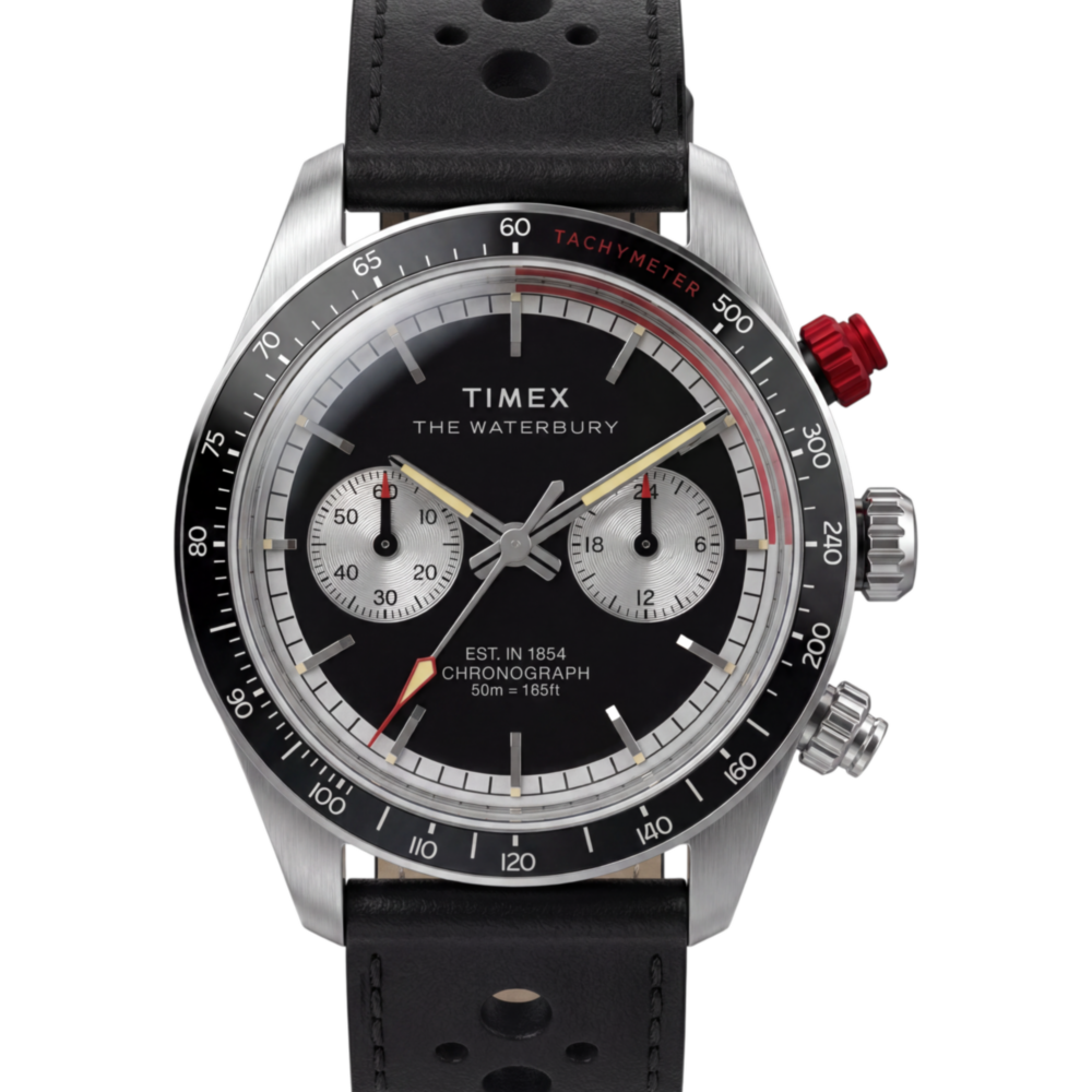 Waterbury Heritage Chronograph 39mm Leather Strap Watch