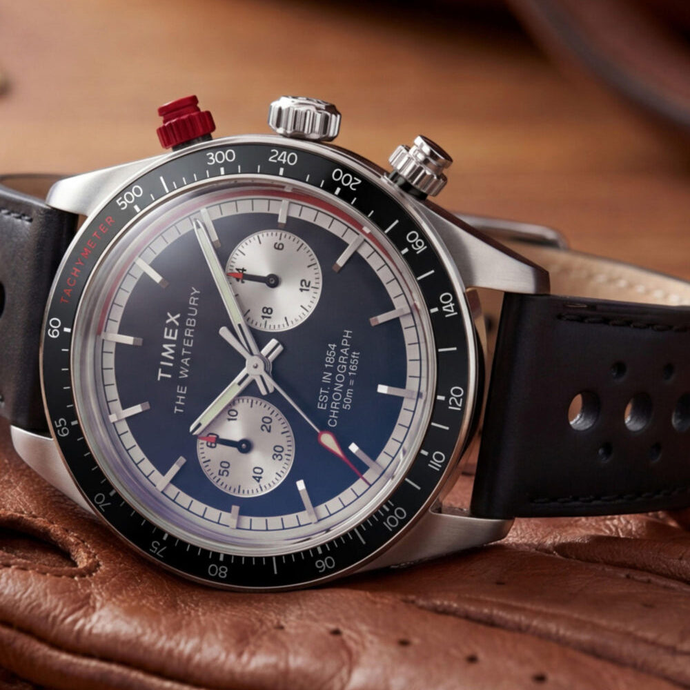 Waterbury Heritage Chronograph 39mm Leather Strap Watch