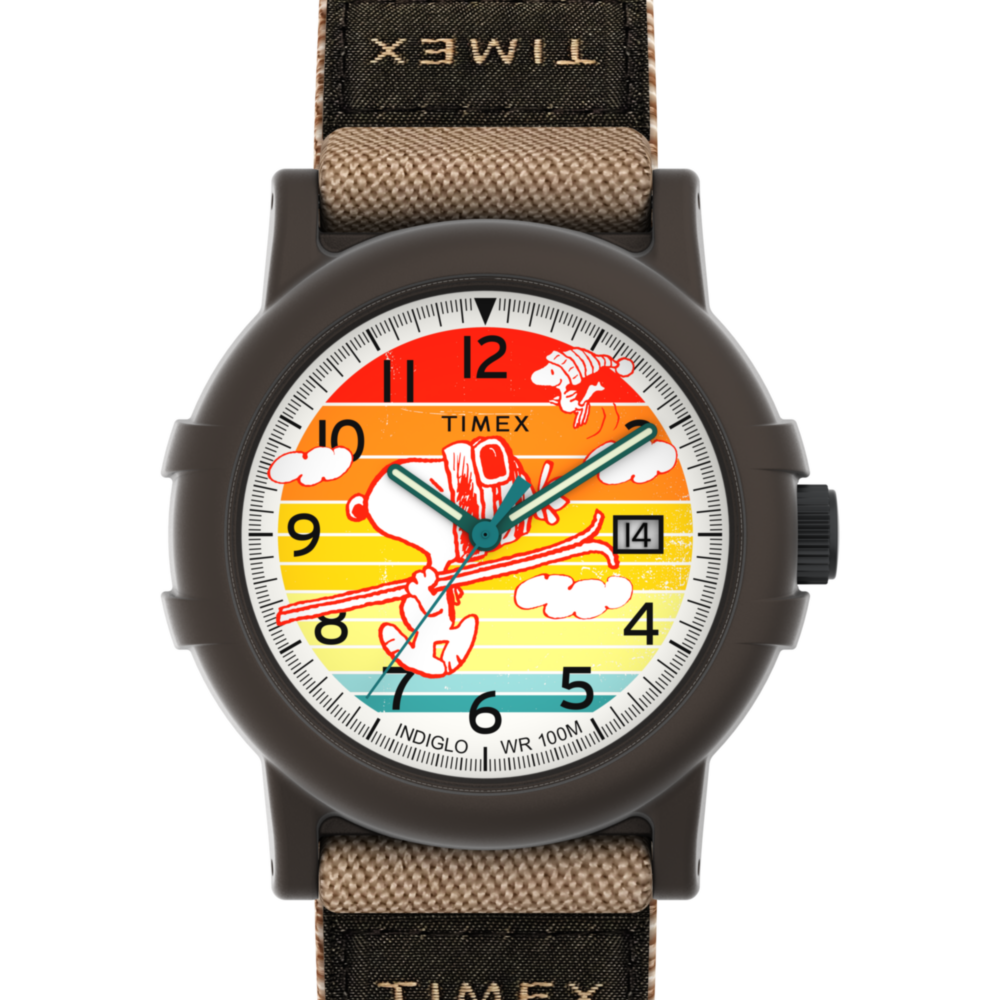 Peanuts® x Timex Camper Ski 38mm Fabric Strap Watch