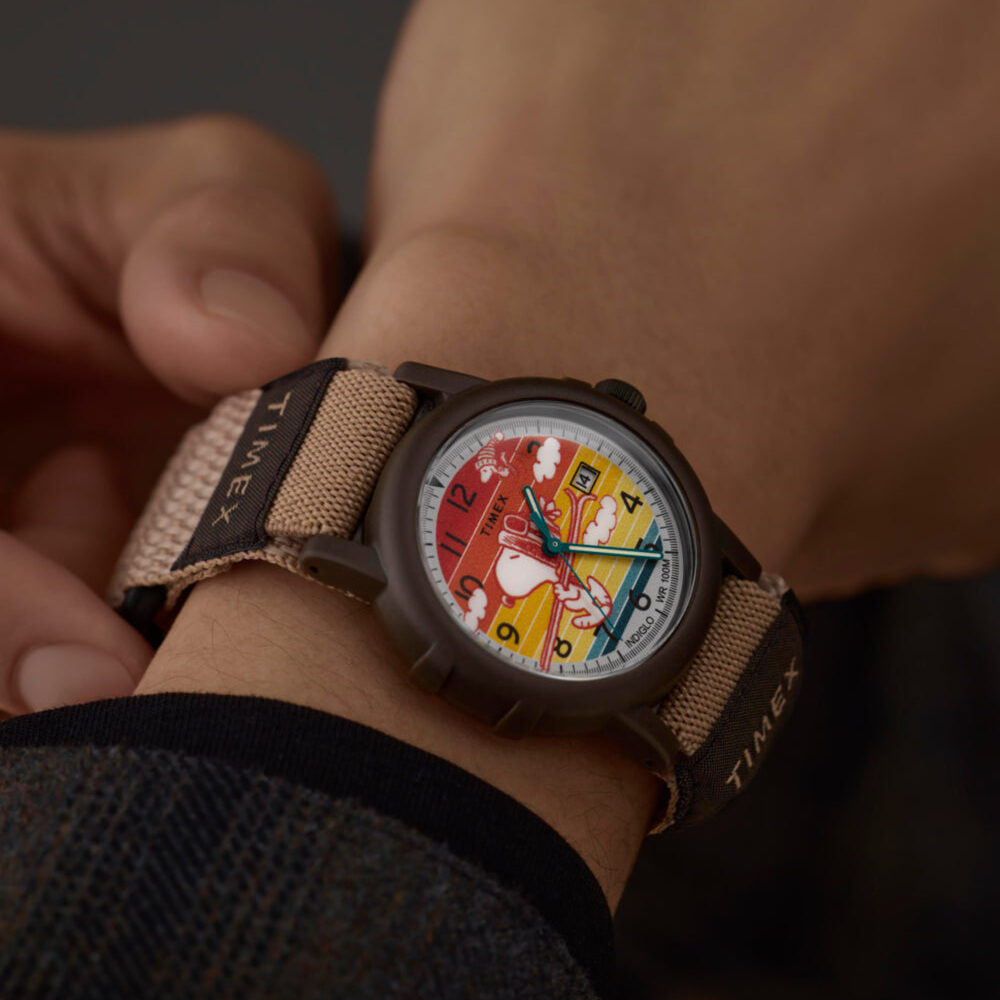Peanuts® x Timex Camper Ski 38mm Fabric Strap Watch