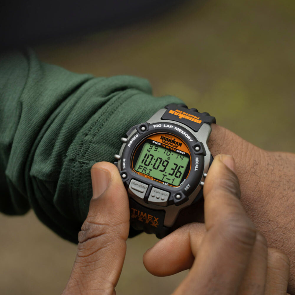 TIMEX® IRONMAN® Flix 100 Lap 42mm PU Strap Watch