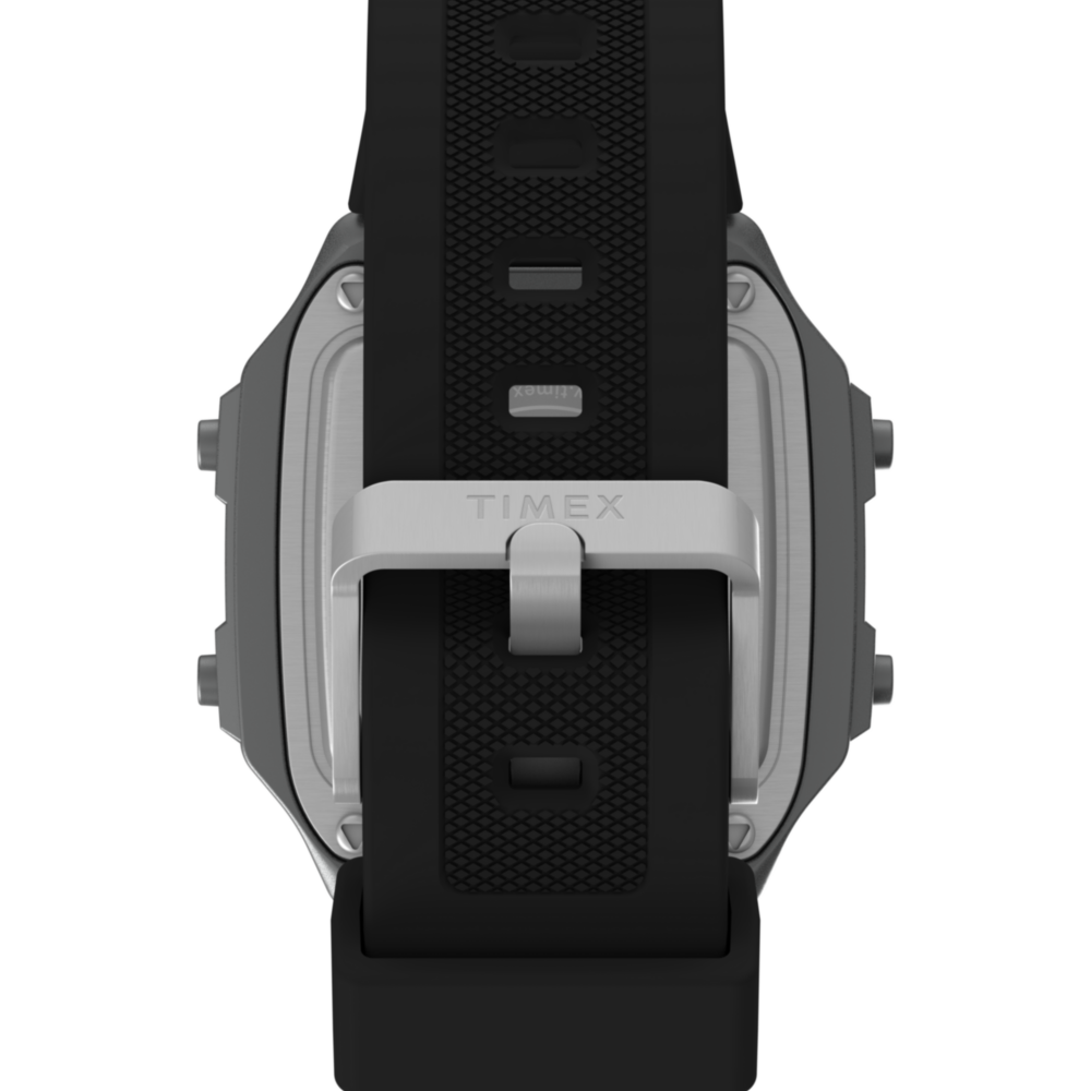 World Time Digital 40mm Resin Strap Watch