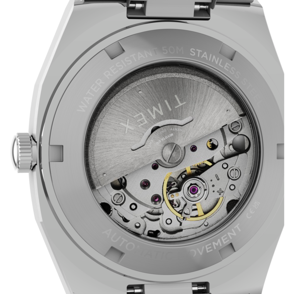 Timex® Automatic E Line 38mm Stainless Steel Bracelet Watch