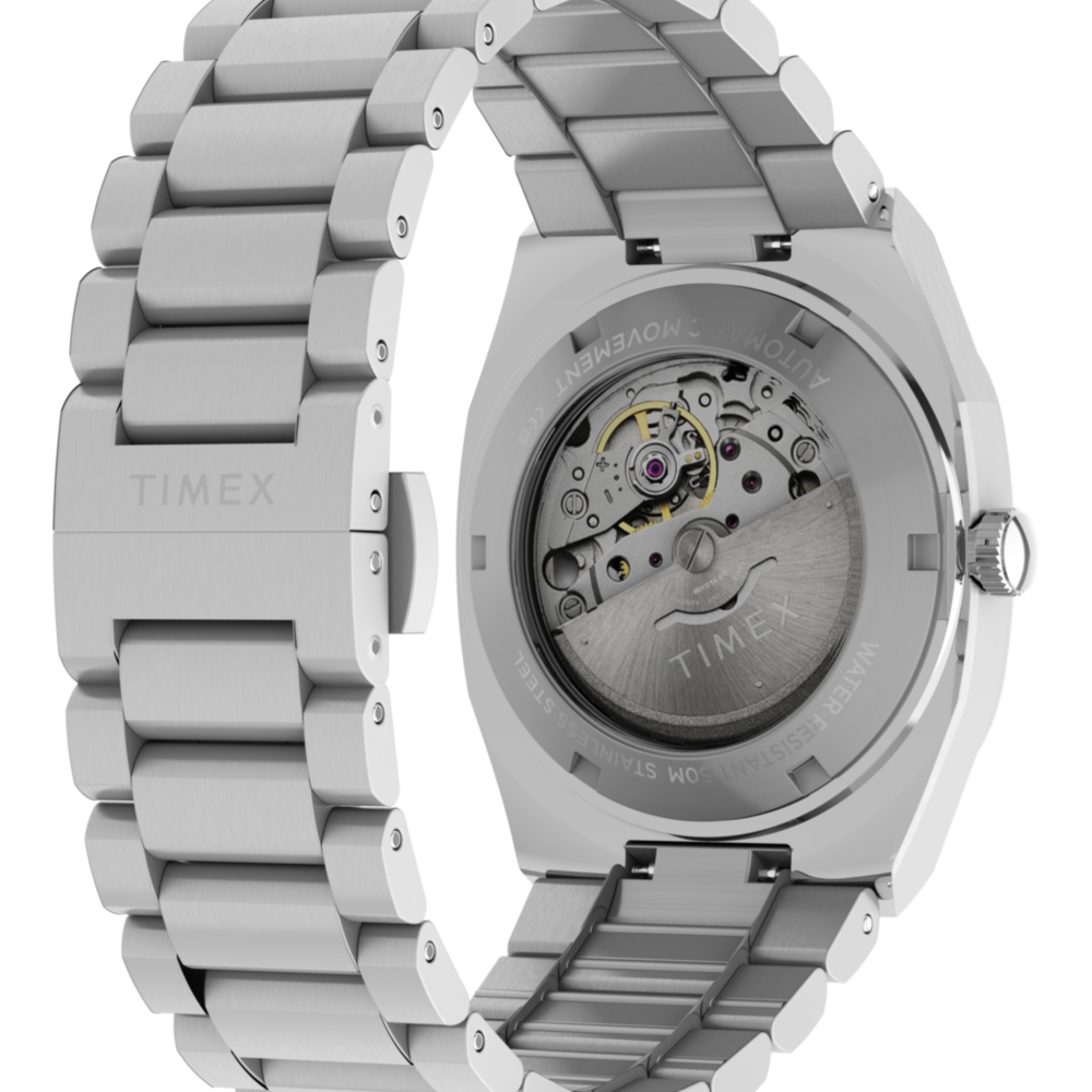 Timex® Automatic E Line 38mm Stainless Steel Bracelet Watch