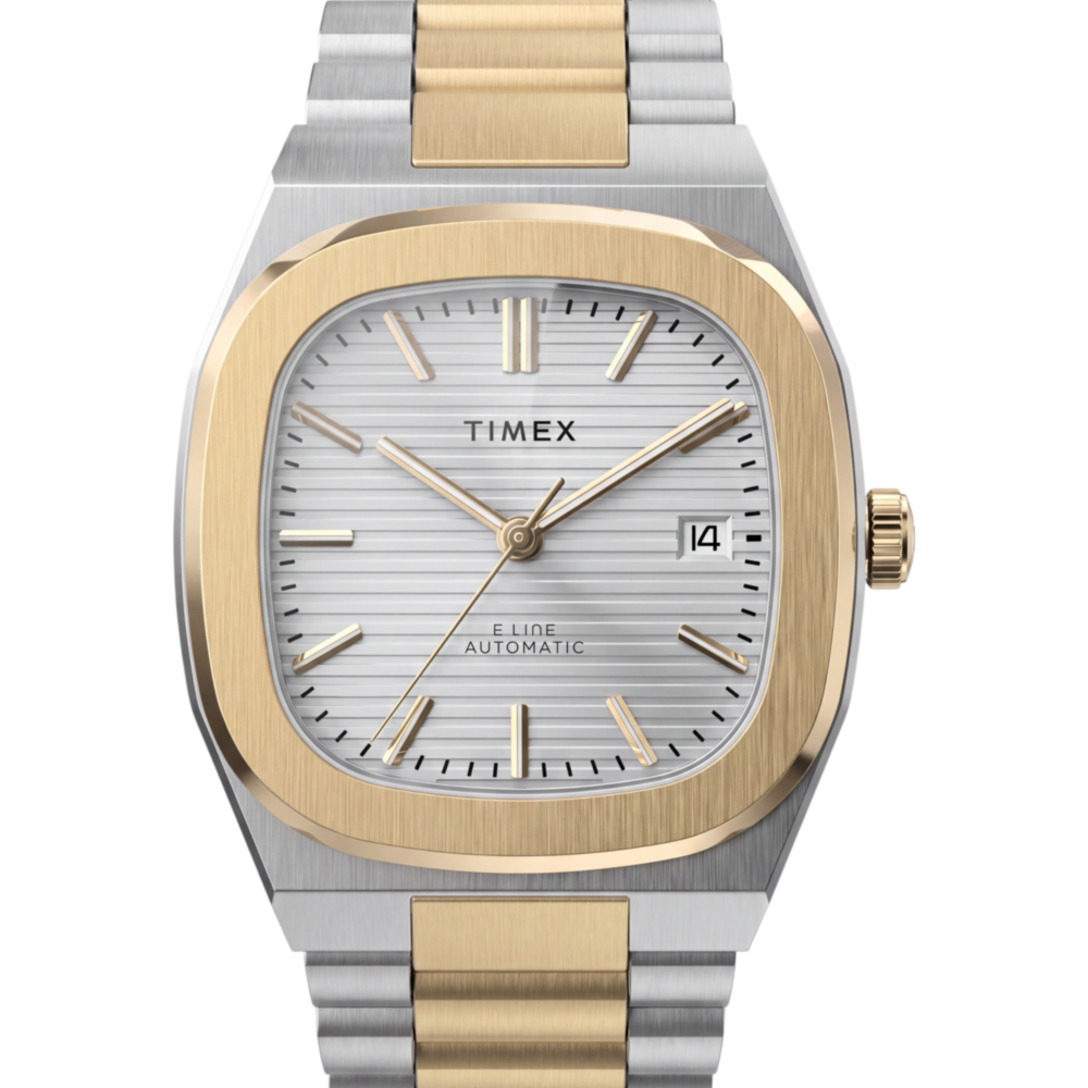 Timex® Automatic E Line 38mm Stainless Steel Bracelet Watch