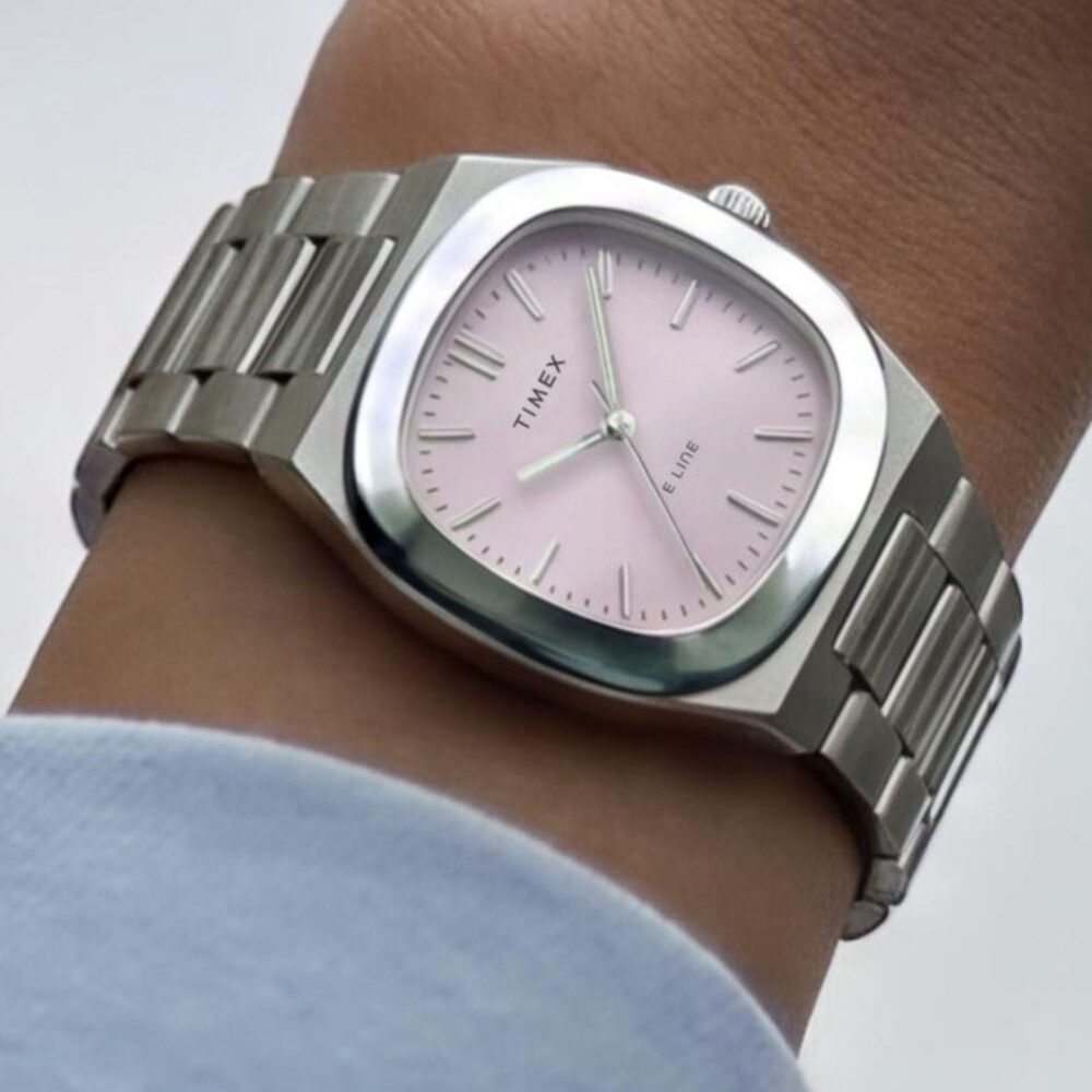 Timex® Quartz E Line 30mm Stainless Steel Bracelet Watch
