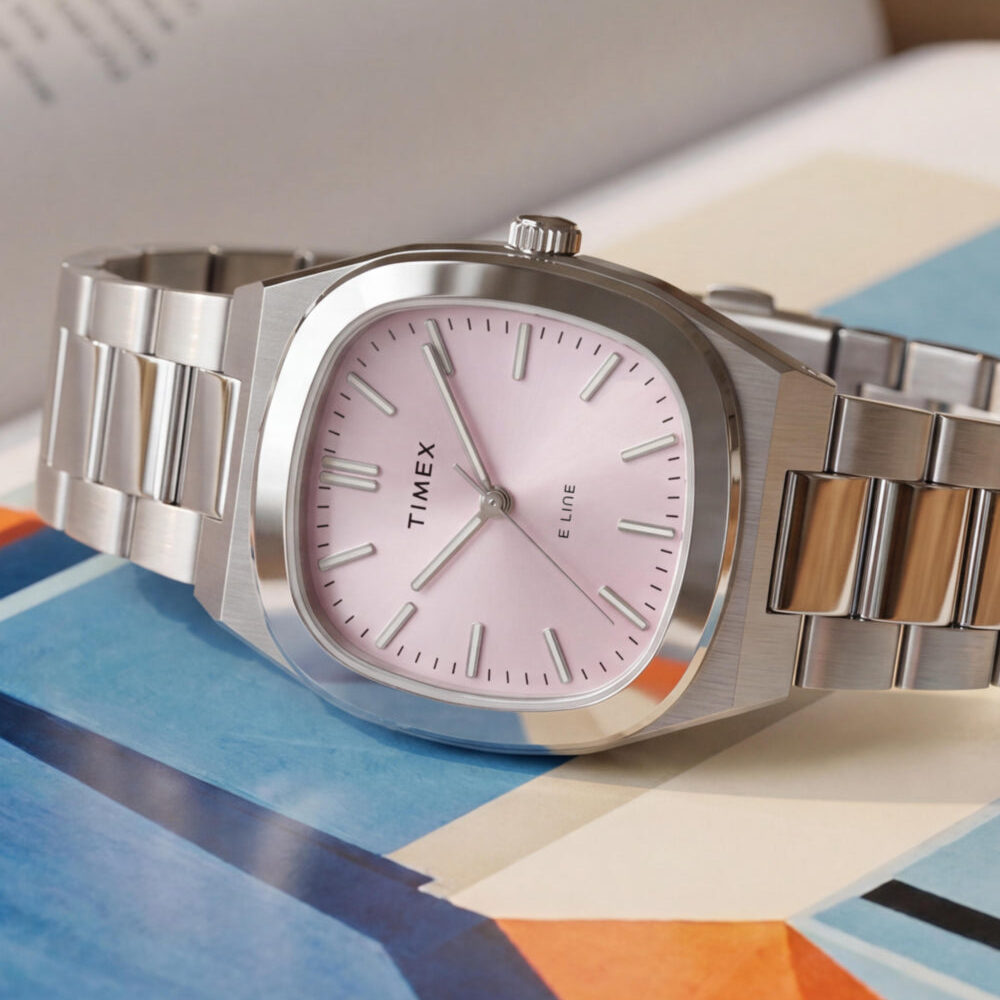 Timex® Quartz E Line 30mm Stainless Steel Bracelet Watch