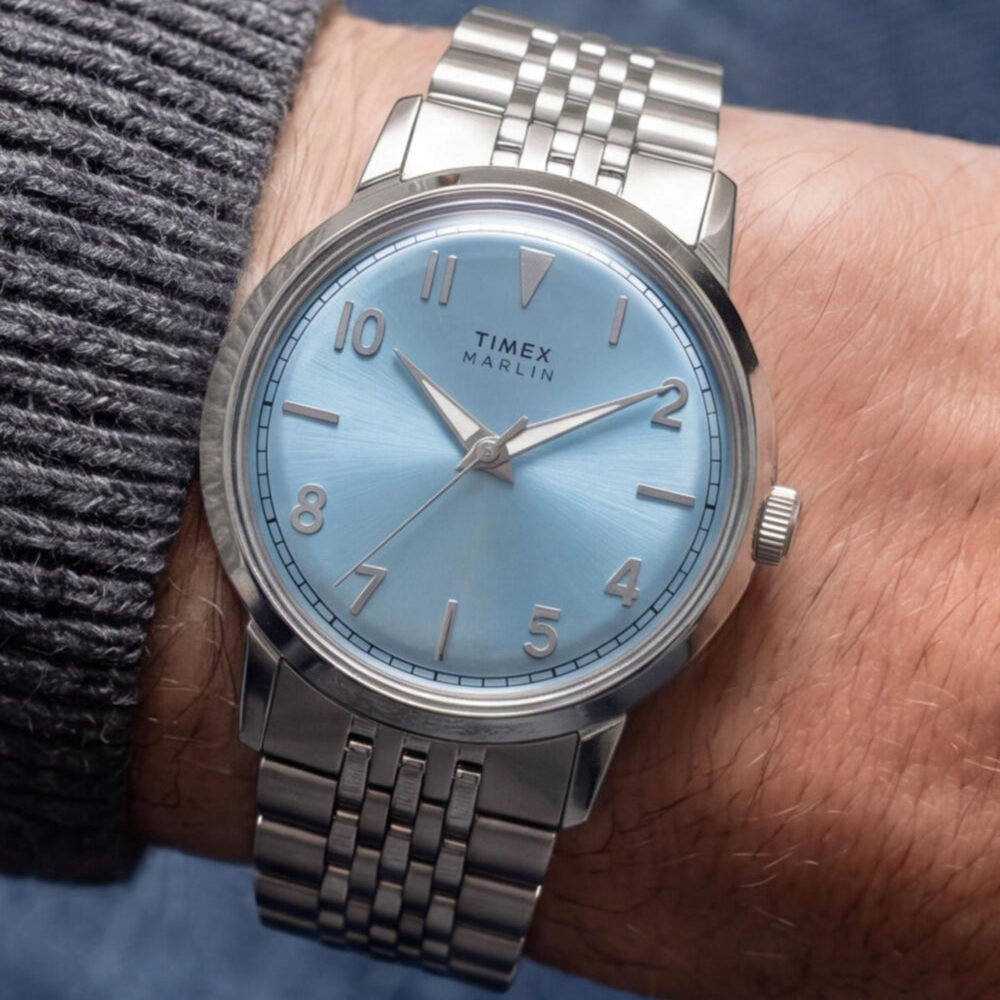 Marlin® Quartz 34mm Stainless Steel Bracelet Watch