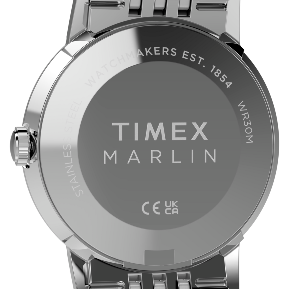 Marlin® Quartz 34mm Stainless Steel Bracelet Watch
