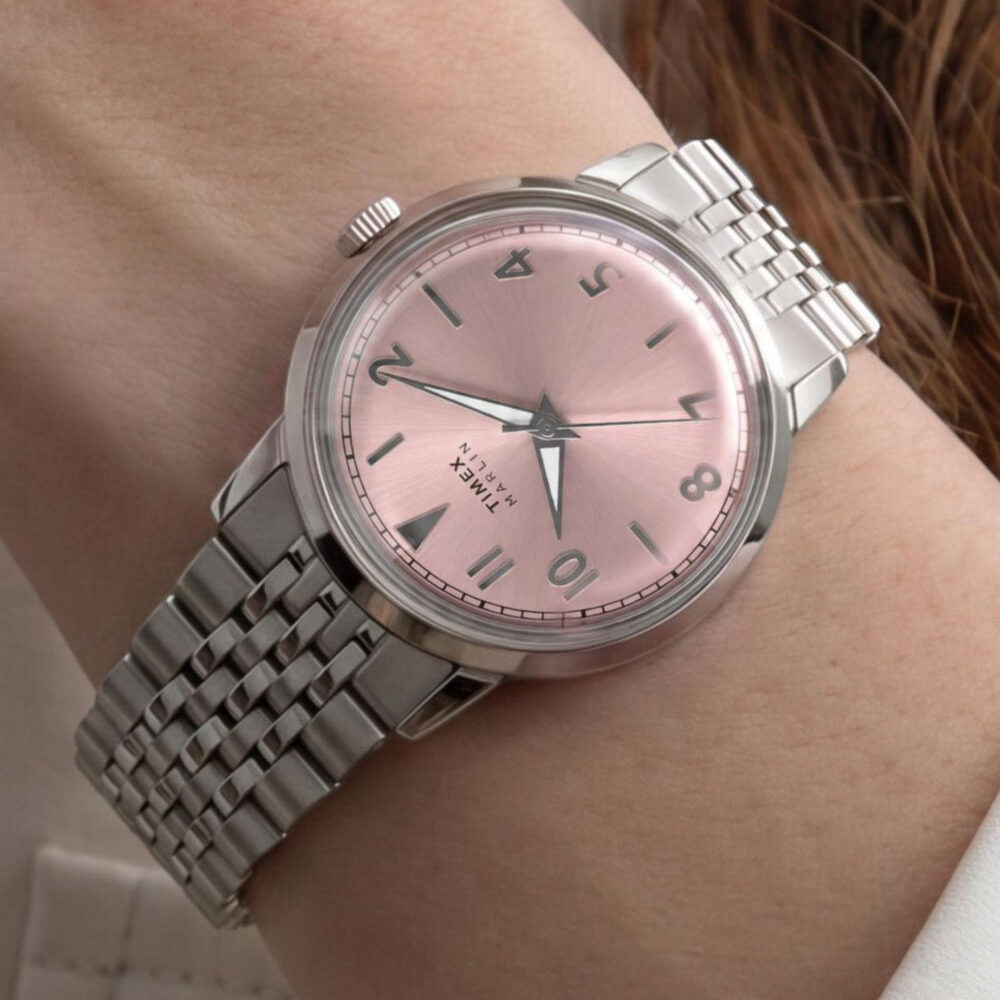 Marlin® Quartz 34mm Stainless Steel Bracelet Watch