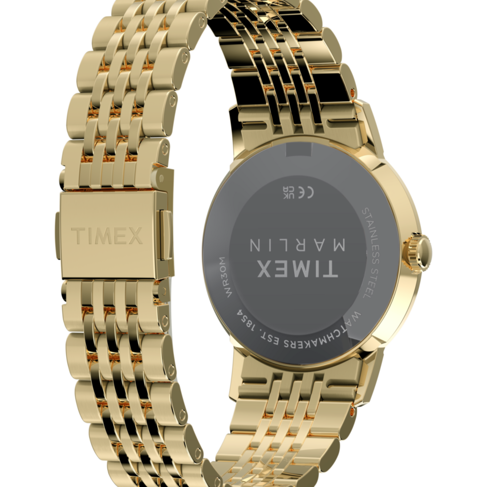 Marlin® Quartz 34mm Stainless Steel Bracelet Watch