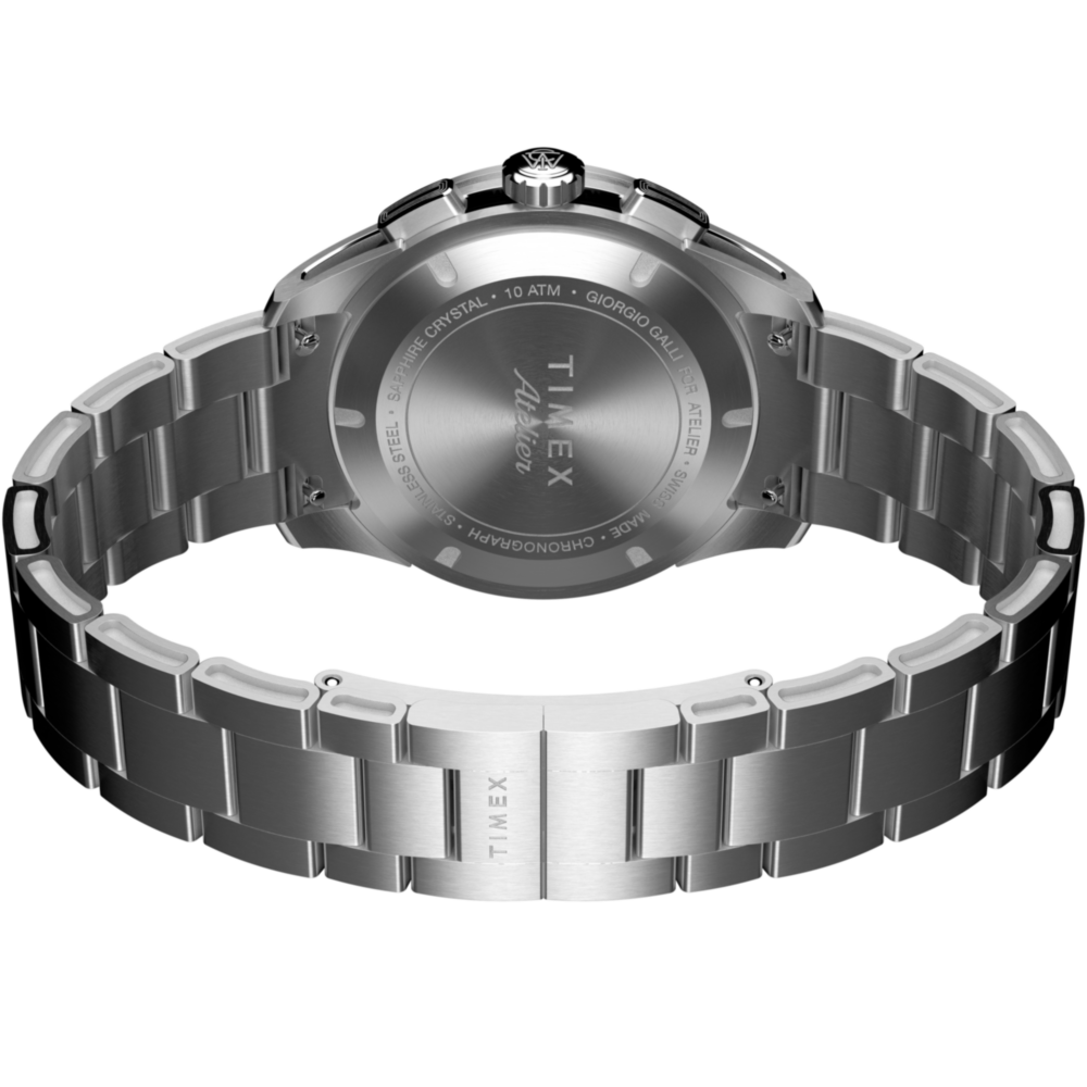 Timex Atelier Chronograph Quartz M1q 40mm Swiss Made Stainless Steel Bracelet