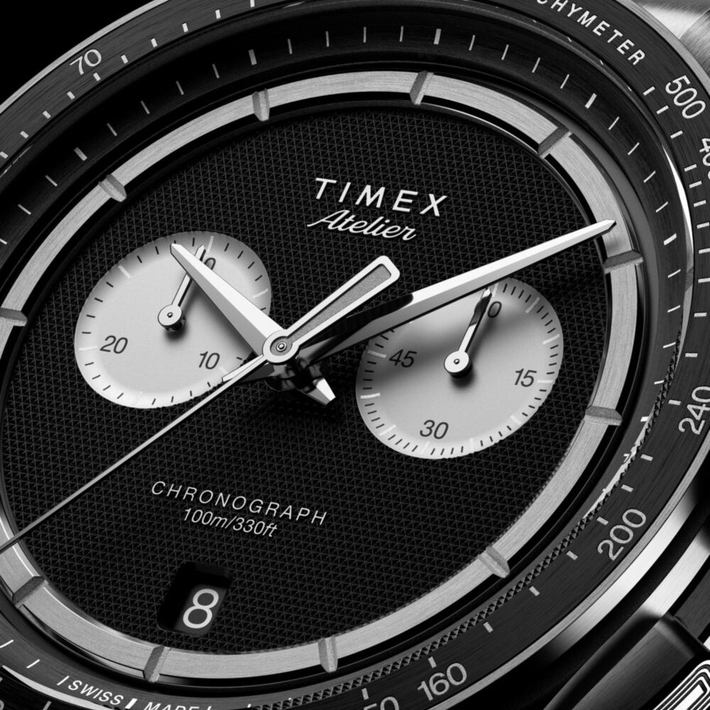 Timex Atelier Chronograph Quartz M1q 40mm Swiss Made Stainless Steel Bracelet