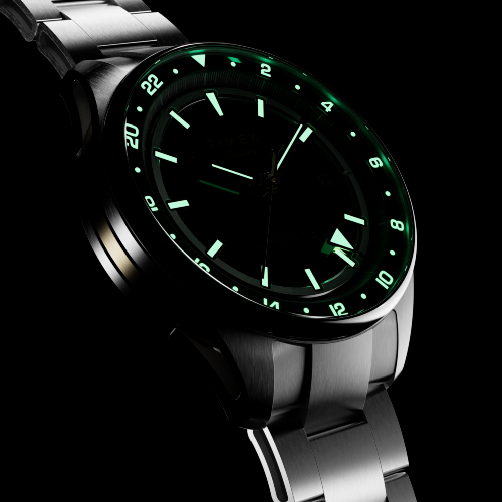Timex Atelier GMT Première M1a 38mm Swiss Made Automatic Stainless Steel Bracelet