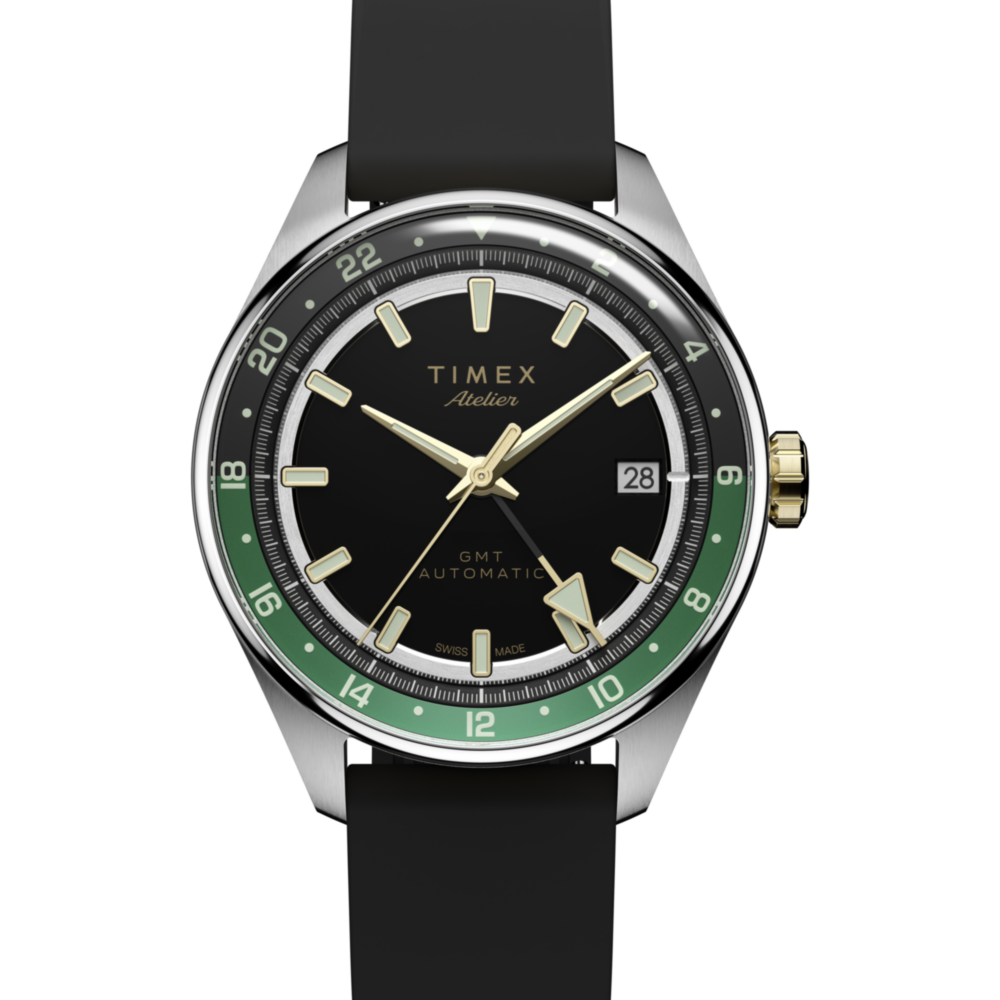 Timex Atelier GMT Première M1a 38mm Swiss Made Automatic NBR Synthetic Rubber Strap