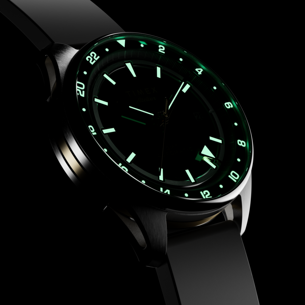 Timex Atelier GMT Première M1a 38mm Swiss Made Automatic NBR Synthetic Rubber Strap