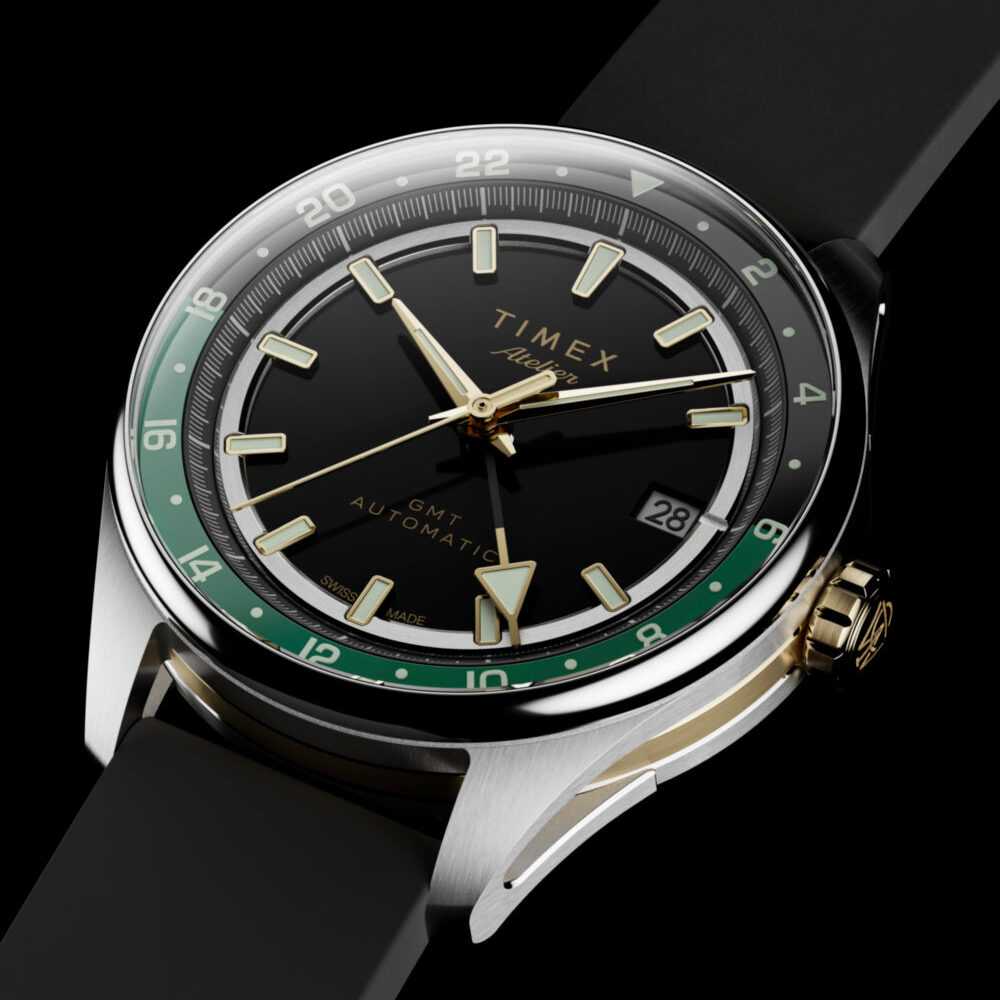 Timex Atelier GMT Première M1a 38mm Swiss Made Automatic NBR Synthetic Rubber Strap