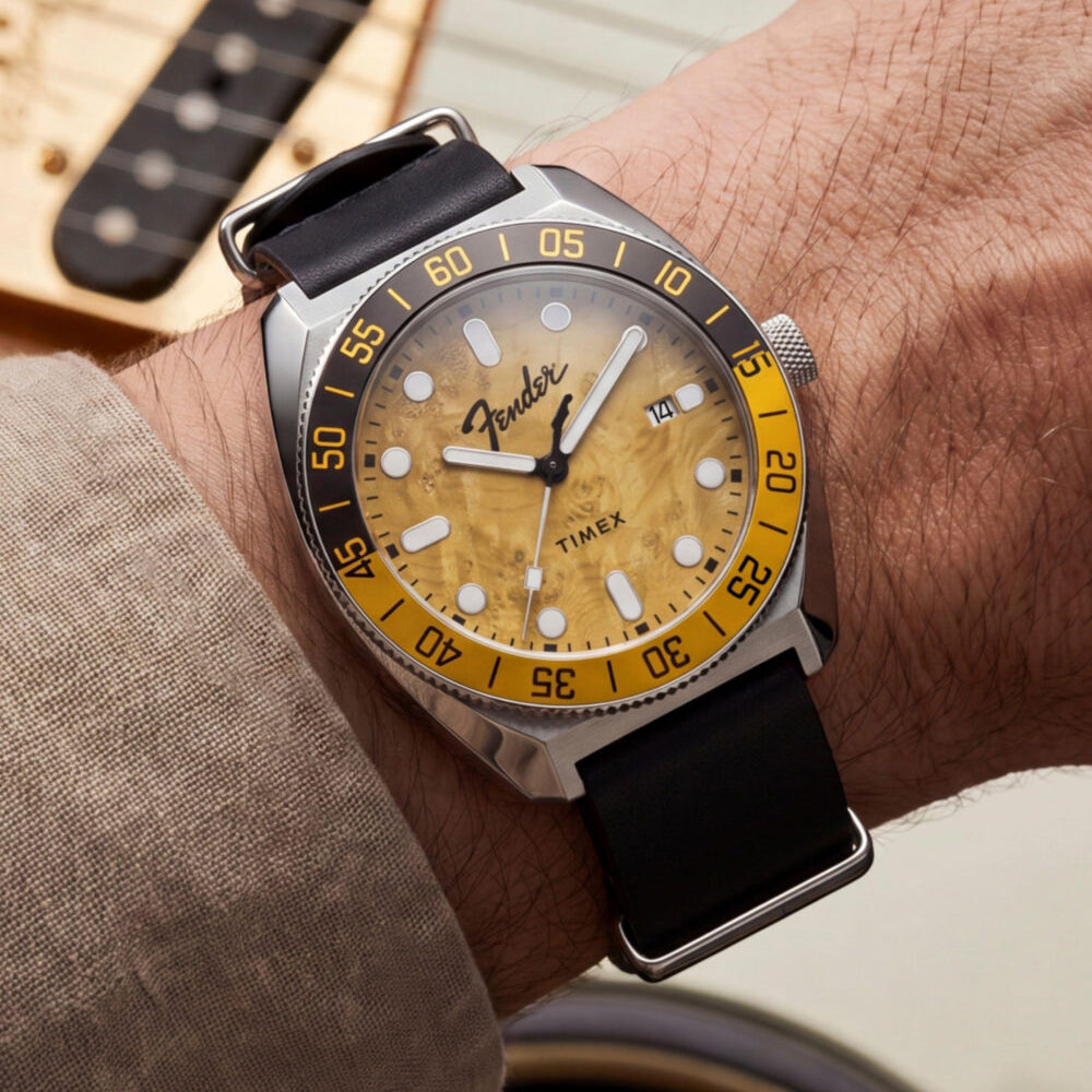 Fender x Timex Automatic 41mm Leather Strap Watch