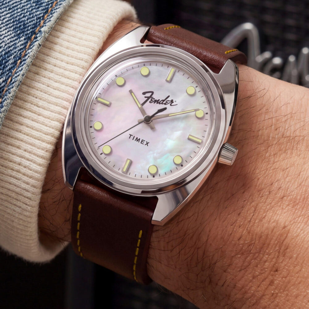 Fender x Timex 37mm Leather Strap Watch
