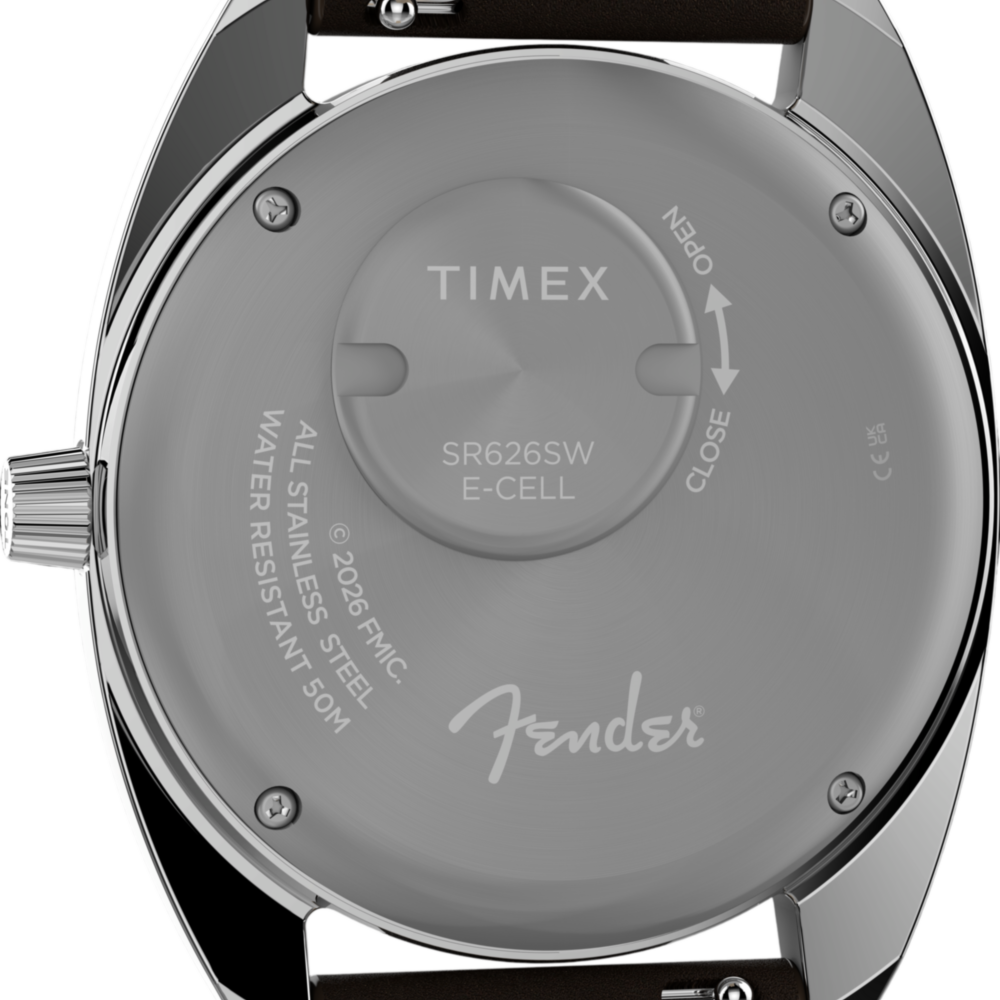 Fender x Timex 37mm Leather Strap Watch